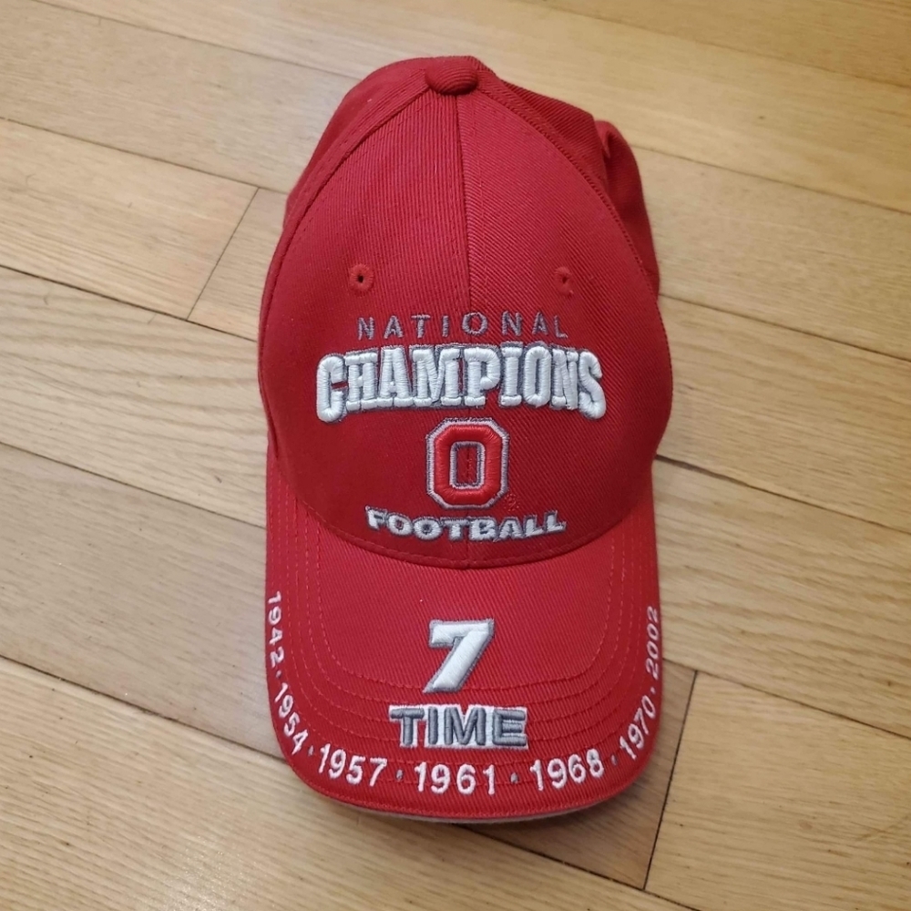 Vintage Adult Ohio State Football Seven Time National Champions Y2K Baseball Hat